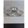 Image 1 : (2)  Enamelware Chamber Pots and Aluminum Strainer