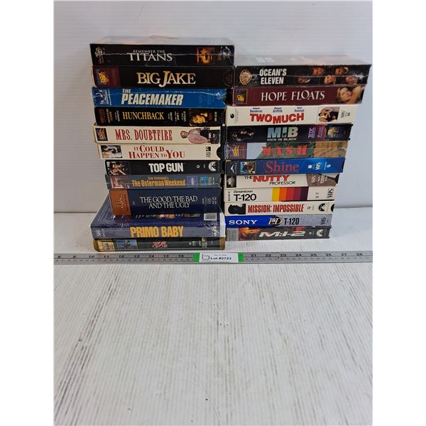 (22) Assorted VHS Movies-some unopened-Titles in Pictures