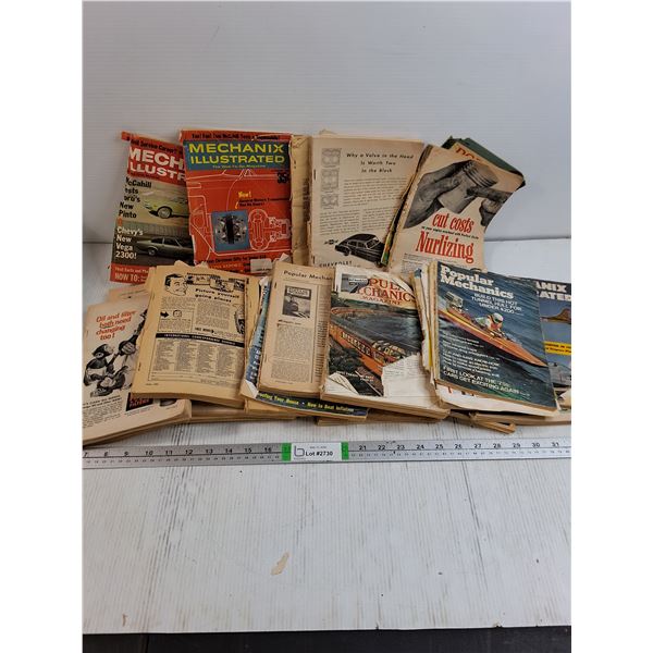 Box of Vintage Mechanix Illustrated and other Assorted Magazines-not all are pictured