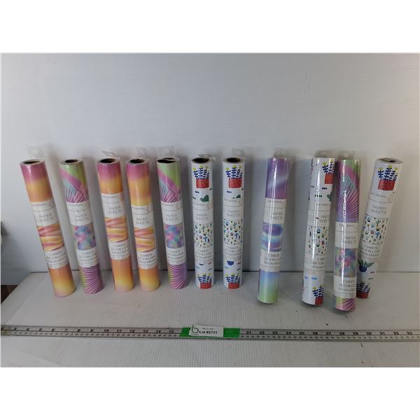 (11) Rolls of Decorative Paper Sheets- Sealed
