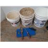 Image 2 : *(3) Plastic Buckets, Shop Vac Vacuum Base, Pruning Shears, Foam Mat, Garden Tools -PICK UP