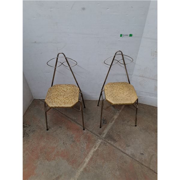 *(2) Vintage Cushion Chairs 28", PICKUP ONLY