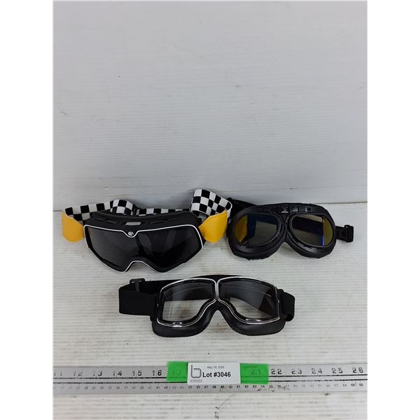 (3) Assorted Goggles