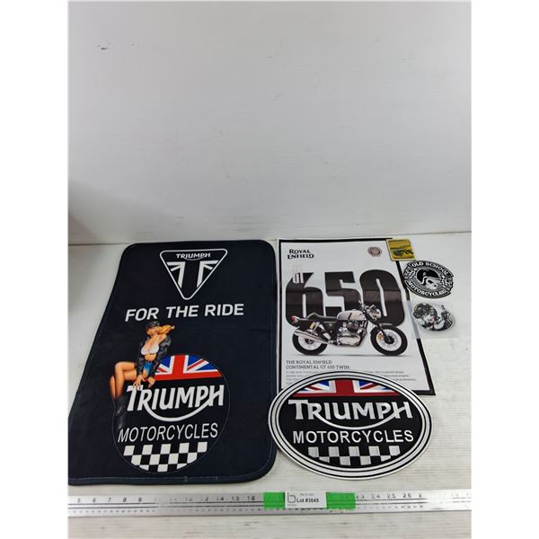 Triumph Floor Mat 23" x 15", Motorcycle Jacket Patches, , Royal Enfield Poster, Misc