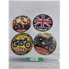 Image 1 : (4) Motorcycle Metal Signs 8"