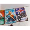 Image 3 : (3) Motorcycle Wall Signs 8" x 5" & Fridge Magnet