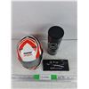Image 2 : Motorcycle Helmet Coin Bank, Triumph Thruxton 1200 Motorcycle Model, Triumph Thermos Bottle