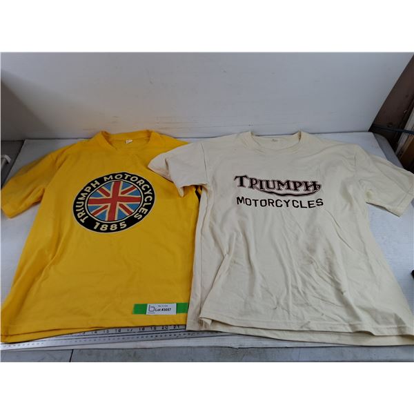 (2) Triumph Motorcycles T Shirts - Size XL