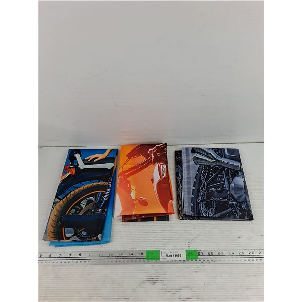 (3) Motorcycle Flags