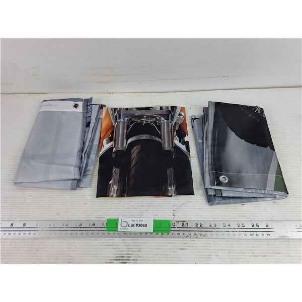 (3) Motorcycle Flags