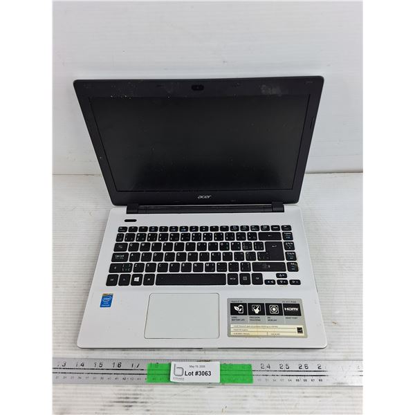 White Acer Laptop, Not Working, For Parts