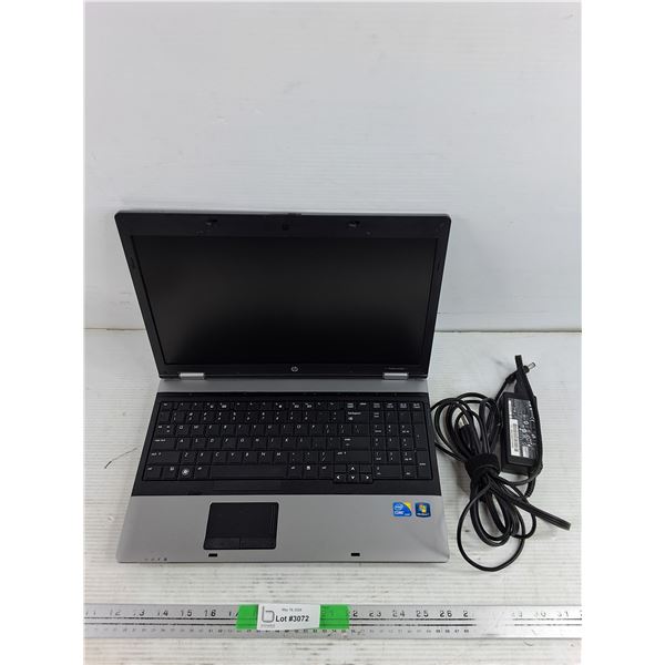 Silver HP Laptop i3 with Charger, Works, Bad Battery, As Is