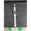 Image 1 : Casio Quartz Watch, White Band, Black Face, Working, As Is