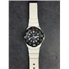 Image 2 : Casio Quartz Watch, White Band, Black Face, Working, As Is