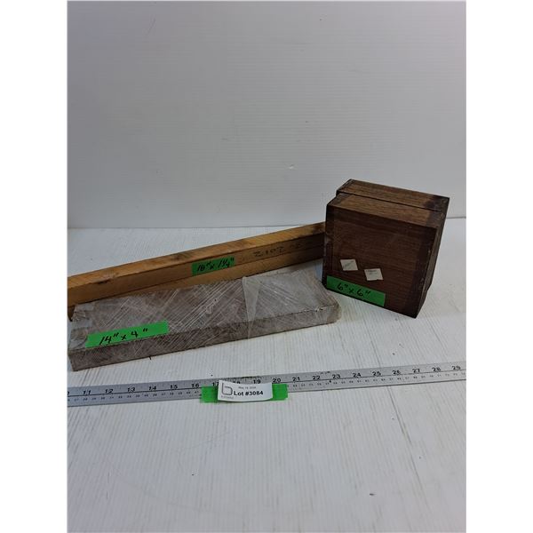 (6) Hardwood, Various Sizes (as marked) Different Woods