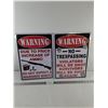 Image 1 : (2) Metal No Trespassing Signs 16.75" x 12"