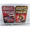 Image 1 : (2) Plastic Reserved Parking Signs- Dale Jr. & Senators 16.5" x 10.75"