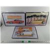 Image 1 : (3) Vintage Style Car Metal Signs 16.5" x 10.75"