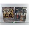 Image 1 : (2) Route 66 Metal Signs 15.75" x 11.75"