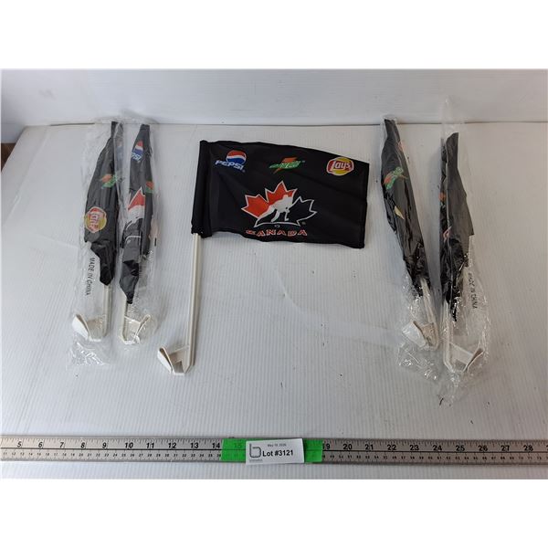 (5) Hockey Canada Window Flags 17"