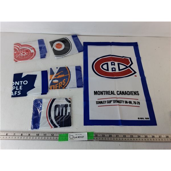 (5) NHL Banners 16.25" x 10.75"