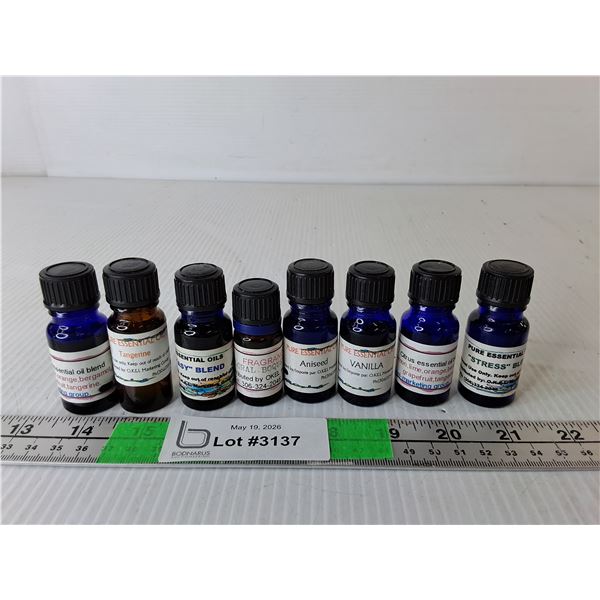(8) 10mL Essential Oils- Aniseed, Vanilla, Tangerine, Misc. Cannot Ship
