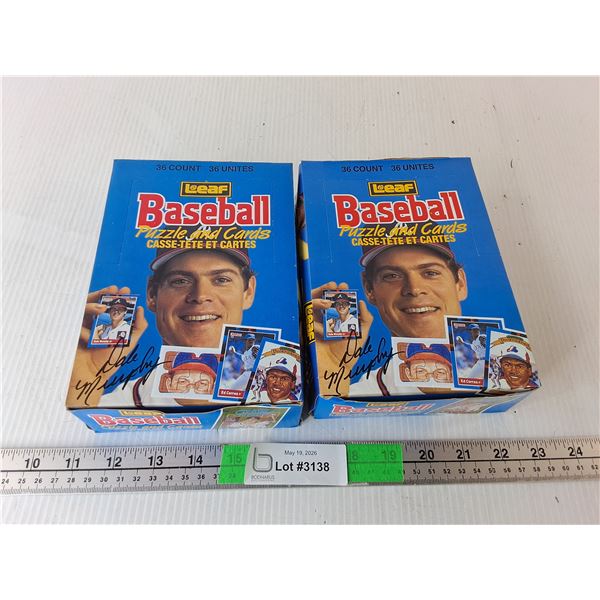 (2) Boxes of Leaf MLB Card Packs- Appear NIB, Cannot Authenticate
