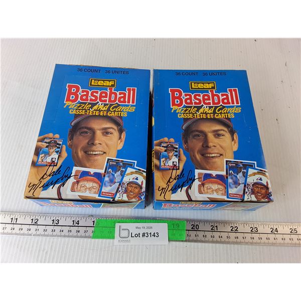 (2) Boxes of Leaf MLB Card Packs- Sealed, Cannot Authenticate