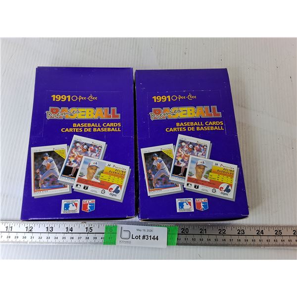 (2) Boxes of 1991 OPC MLB Card Packs- Sealed