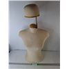 Image 1 : Vintage Female Torso Mannequin with Hat Display 29.5" Tall- Cannot Ship