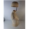 Image 2 : Vintage Female Torso Mannequin with Hat Display 29.5" Tall- Cannot Ship