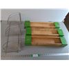 Image 1 : 3 Tier Metal Caddy Shelf 23.5" & (3) Ashland Wooden Wall Shelves- Some Damage, Cannot Ship