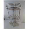 Image 2 : 3 Tier Metal Caddy Shelf 23.5" & (3) Ashland Wooden Wall Shelves- Some Damage, Cannot Ship