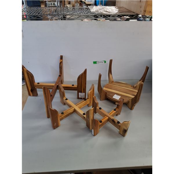 (4) Multi Size Wooden Plant Bases - PICK UP ONLY