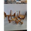 Image 1 : (4) Multi Size Wooden Plant Bases - PICK UP ONLY