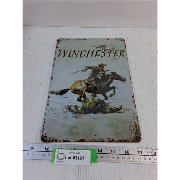 12x8" Metal Winchester Sign -New