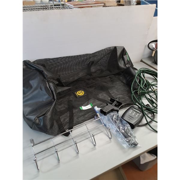 Black Mesh Snorkeling Bag, Hooks, Extension cord