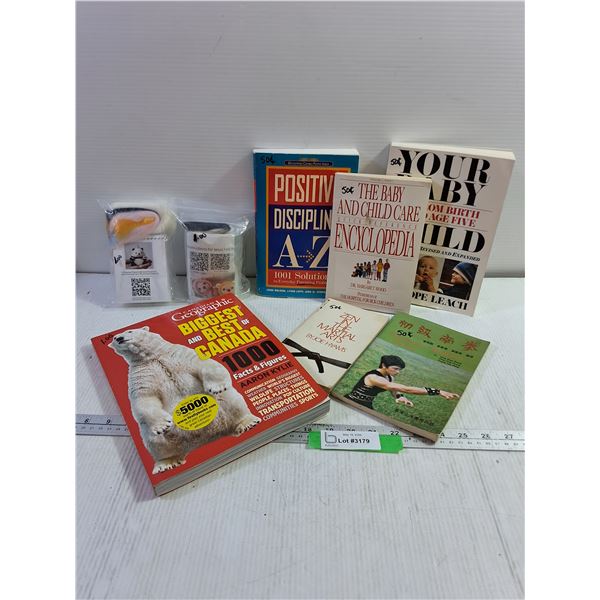(7) Books-Child Care, National Geographic Craft Kits