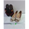 Image 1 : (2) pr. Ladies Shoes- Wedged Shoes-size 9WW, Fashion Sandals-Size 43-Look New