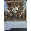 Image 1 : "Sask. Association Promoting Irish Culture" Etched Mirror - 38" x 38" - Some Chips on Edges