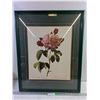 Image 1 : Large Green Frame Roses Picture (44x30")
