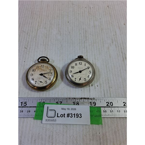 (2) Westclox Pocket watches - Shock Resistant -As Is