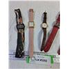 Image 2 : (5) Wrist Watches, Leather & Faux leather Bands As Is