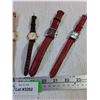 Image 3 : (5) Wrist Watches, Leather & Faux leather Bands As Is