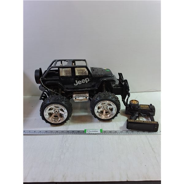 RC 49MHZ Radio Control Jeep , No Power Pack - As Is