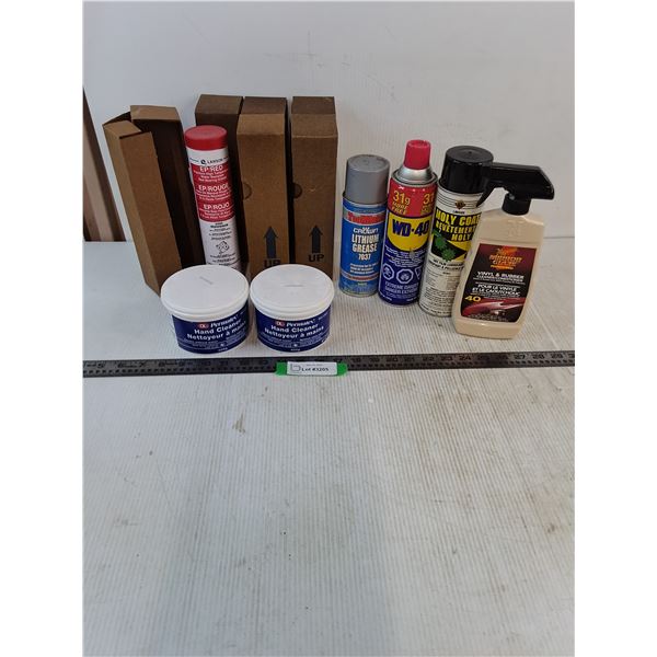 Assorted Lubricants & Cleaners (most are full, but some partials)