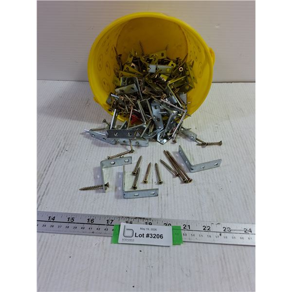 2" Corner Brackets, Assorted Sizes Wood  Screws