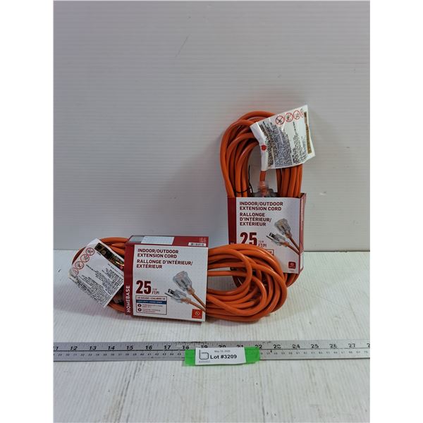 (2) Indoor/Outdoor Extension Cords