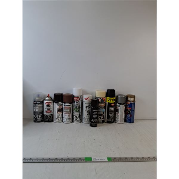 (11) Tremclad, Krylon & Dupli-Colour Spray Paint Cans (as is, cannot ship)