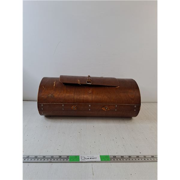 Wooden Telescope Box 18" (one strap broken, cannot ship, as is)